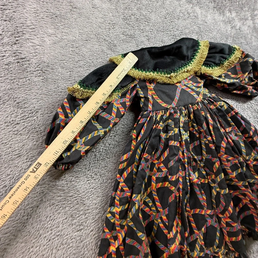 Vintage Dolls Dress 20" Dancing Maiden Renee Noso PNW Ribbon Print - Picture 9 of 10